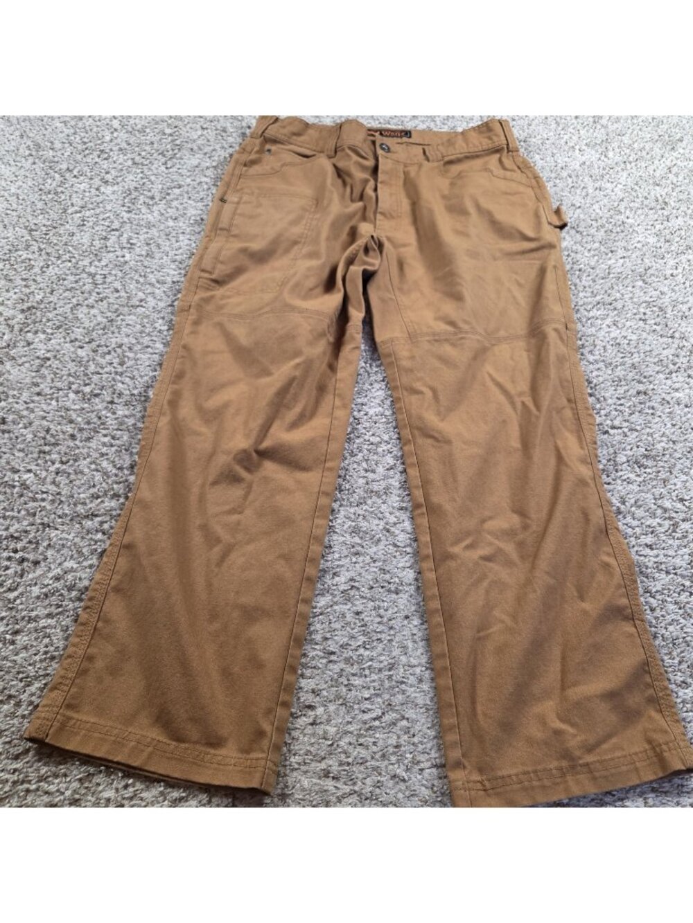 Walls Canvas Work Pants Mens 36x30 Brown Straight Leg Workwear Utility